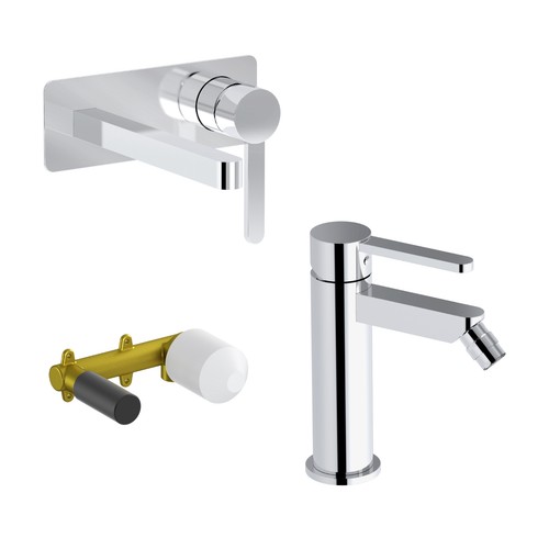 Miscelatore lavabo parete e - miscelatore,