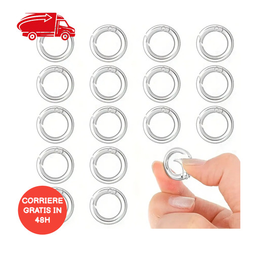 10x clip portachiavi rotondi - 10x,