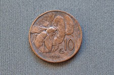 Regno d'Italia Vittorio Emanuele III 1925 10 Centesimi Ape