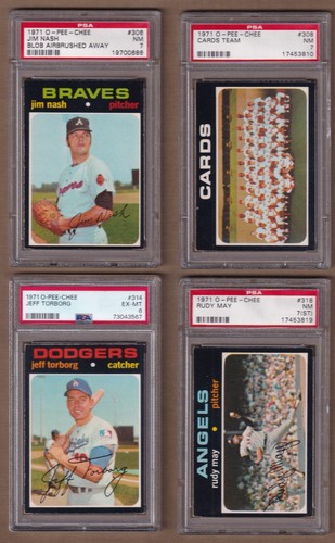 1971 opc baseball - opc, (265-393)