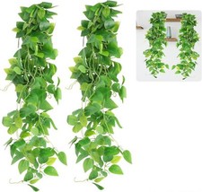 2 Pezzi Piante Pendenti Artificiali, Piante Finte Cadente Da Esterno/Interno in 