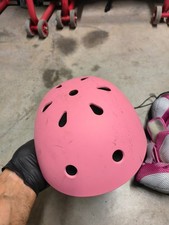 kit Casco Protezione Monopattino Bambina Regolabile Ginocchiere Gomitiere Rosa