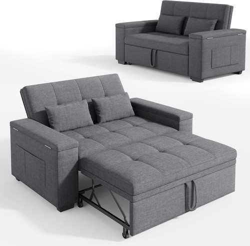 Divano letto posti lino - 2, in