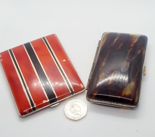 Art deco enamel cigarette case - art,