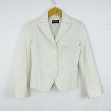 Patrizia Pepe Giacca Donna Taglia 44 Cotone Bianco Elegante Comodo Casual Logo