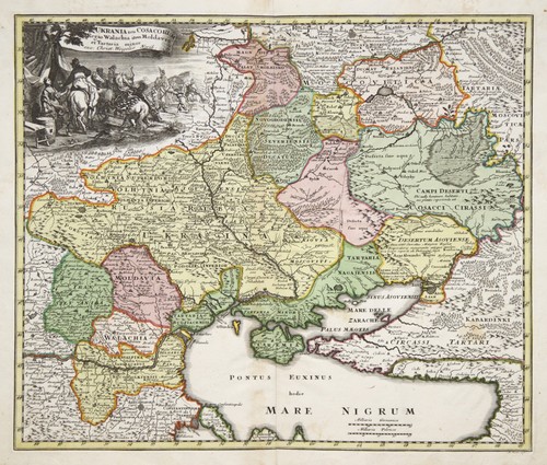 Mappa storica dell europa - storica, in