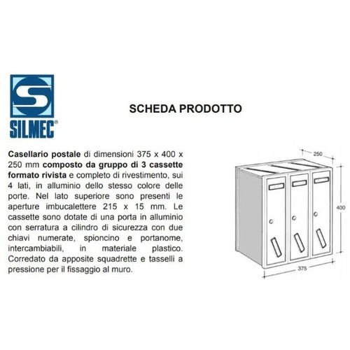Casellario postale silmec - casellario, in
