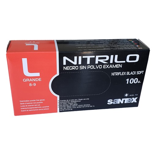 Guanto nitrilo nero 100 pz - nitrilo,