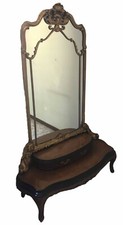 Vintage Specchiera/Petineuse Antica con comò da terra - stile Barocchetto