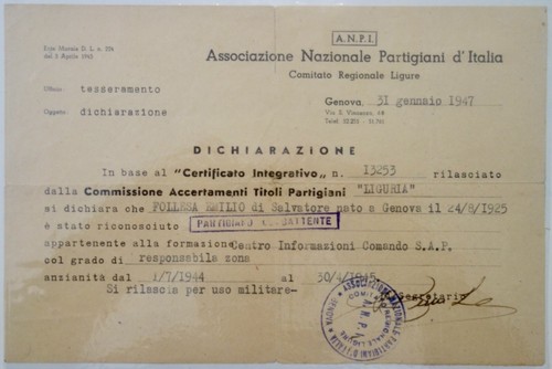 Partigiano combattente - partigiano,