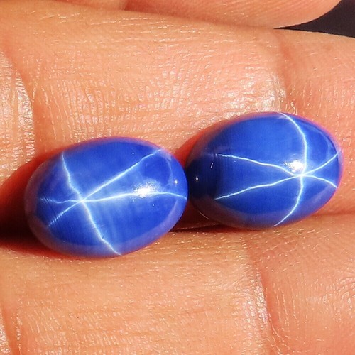 Coppia zaffiri stella blu