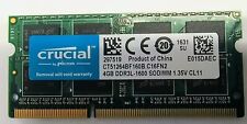 MEMORIA RAM SO-DIMM CRUCIAL 4GB DDR3L 1600MHz 204-Pin PC3L