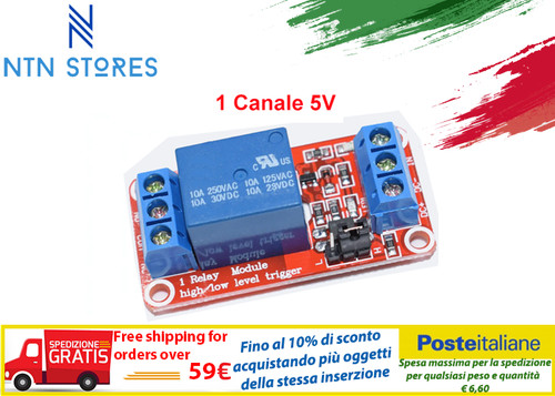 Relè relay modulo 10a 1 - modulo, 5v
