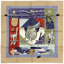 Hermes Scarf TOUT CUIR Silk