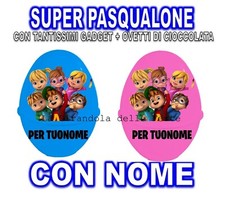 ALVIN SUPER STAR PASQUALONE SORPRESONE UOVO DI PASQUA CONTENITORE PER BAMBINO