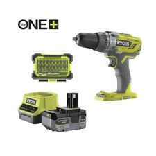 Trapano avvitatore a batteria 4Ah con percussione Ryobi 18V + set accessori