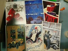 6 CARTOLINE MANIFESTI FIAT