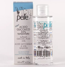 ACIDO GLICOLICO 35% TAMPONATO VITAPELLE PEELING VISO CORPO RUGHE SMAGLIATURE 125