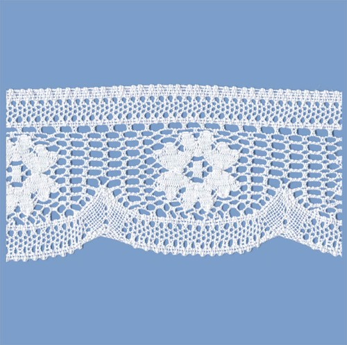 Merletto cotone bianco - merletto,