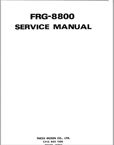 Yaesu frg 8800 manuale - yaesu, di