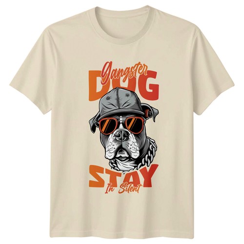 Shirt gangster dog - t-shirt, stay