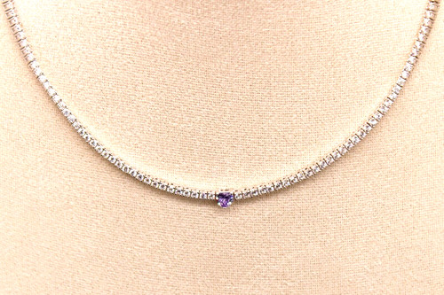 Collana tennis argento - collana, 925