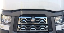MASCHERA 3D FRONT GRIGLIA RADIATORE CABINA ADATTO A RENAULT T 2015 ACCIAIO INOX