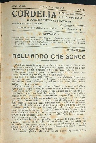 Cordelia dal gennaio - dal, al