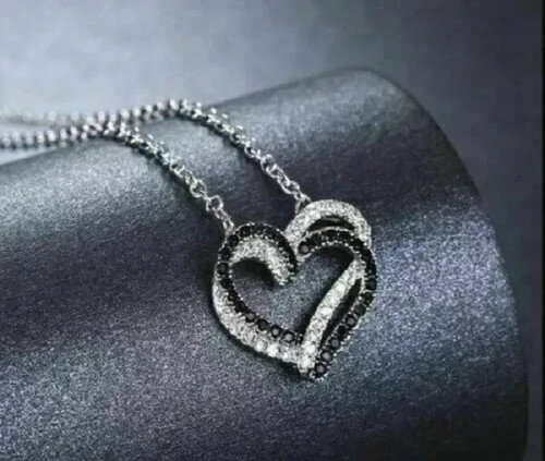 Ciondolo cuore diamante bianco