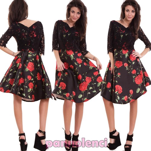 Vestito donna abito svasato