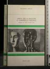 UNITA' DELLA RAGIONE E CONTROLLO SOCIALE. Giovanna Genchi. Dedalo.