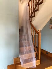 velo da sposa lungo 320 cm. Bianco con fermaglio a pettinino romantico 