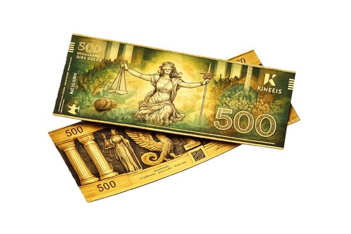 Banconota oro 500 - banconota,
