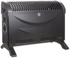 Emerio Convettore Elettrico 2000W 3 Livelli Potenza Termostato Regolabile Nero