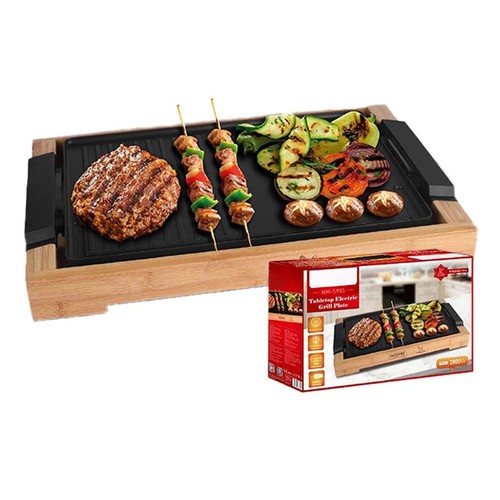 Piastra grill elettrica 2000w - piastra,