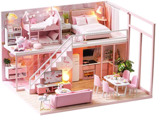 Lemogo wooden dollhouse - wooden,