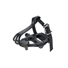 COPPIA PEDALI BICI CON PUNTAPIEDI CON CINTURINO MTB BICICLETTA DA CORSA GABBIETT