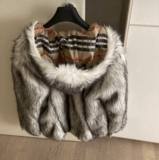 Pelliccia Ecologica nera Tg 44 Fatta A Mano