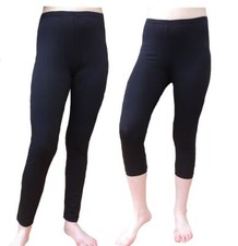 Leggings donna pantalone estivo 3/4 o 1/1 lungo nero cotone S-M-L-XL-2XL-3XL