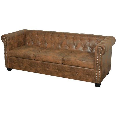 Vidaxl divano chesterfield 3 - vidaxl,