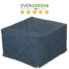 EVERGREENWEB Pouf Letto Blu
