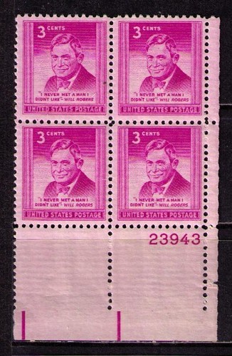 Usa 975 mnh fvf plate - sc#, #