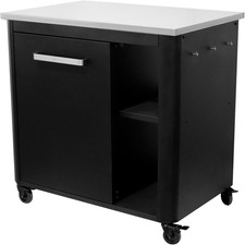 Tavolo Da Cucina per Esterni, in Acciaio Inox, Nero, 90 X 60 X 90 Cm (Larghezza 