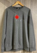 Maglione felpa uomo grigio Dsquared2 taglia XXL nuovo senza etichette