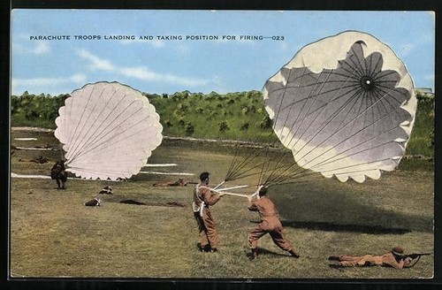 Paracadute truppe landing - paracadute,