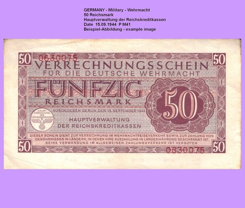 Wehrmacht reichsmark 1944 - 50,