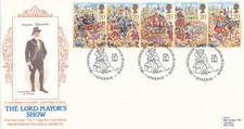 Lord Mayors Show GB PPS carta sigarette FDC Dick Whittington Londra 1989 (109234)