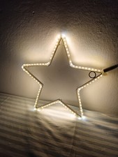 Stella Luminosa Da Parete Natalizia Luci Led Misura 28x29x 1 Cm Vintage 