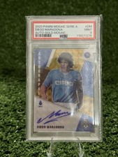 Maradona/10 Auto Gold PSA 9 SSC Napoli from 2020-21 Panini Mosaic Serie A Soccer