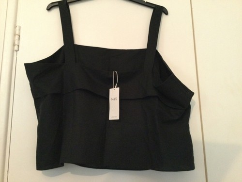 Top donna nero taglia - , lino
